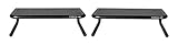 Allsop Metal Art Jr. Monitor Stand, 14-Inch wide platform holds 40 lbs with keyboard storage space - Pearl Black, 2 Pack