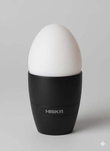 HISKA Eierbecher Oval (Aluminium Schwarz)