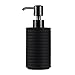 Produktbild Luxspire Seifenspender Schwarz Matt, 360ml Handwäsche Spender spülmittelspender Pumpspender Flüssigseifen Pumpflaschenspender Lotionspender Seifenspender Küche Bad Dusche Waschbecken, Säulenform