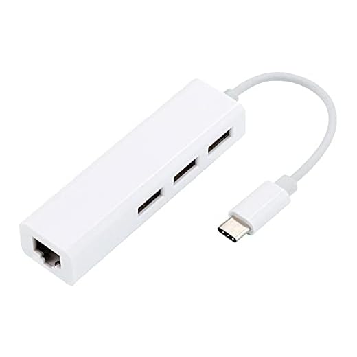 Selcouthlie USB C to Ethernet Type-C to USB2.0 Hub with RJ145 Interface, Suitable for Mobile Phones, Computers and Laptops