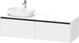 Couleur: Décor blanc mat Duravit Ketho.2 bâti-Support pour lavabo, découpe de la Vasque à Gauche, 1600x459x550mm, K24889L18180000, Couleur: Décor Blanc Mat