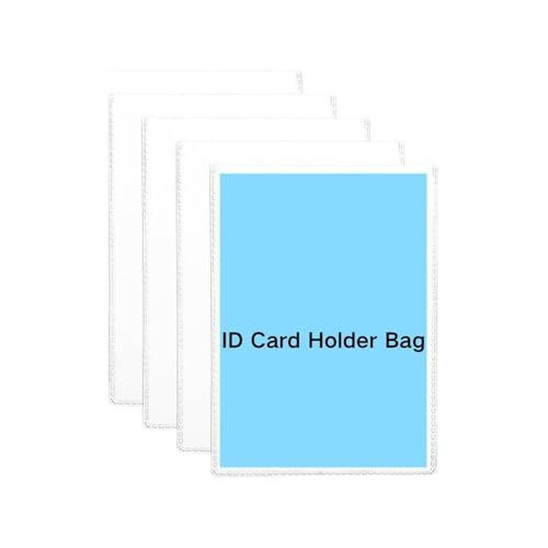 Lyivisk Lot de 4 étuis pour carte d'identité A7 - 78 x 110 mm - Transparent - Pour carte de crédit - Pour carte d'étudiant, carte de transport, carte de crédit - En plastique robuste, Transparent, 1