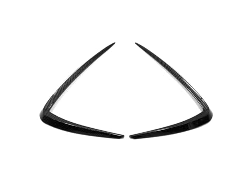 Image of Car Front Fascia Trim Compatible With Toyota Sienna 2021 2022 2023 2024 Front Grille Trim Headlight blade trim Exterior Car Accessories ABS 2PCS(Carbon Fiber Style)