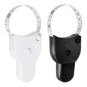 #US 2pcs Body Measure Tape 60" 150cm Measure Retractable Measuring Tape White, Black