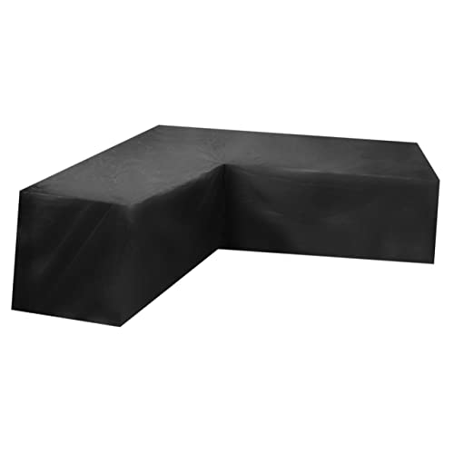 Hemoton Outdoor Sectional Sofa Cover Durable Protector for Shaped Furniture for Patio Garden Weather Resistant with Drawstring
