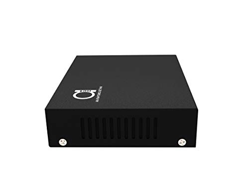 Image of 2 x POTS RJ11 Telephone and Gigabit Ethernet Over Fiber Converter - Multiplexer - Extender Set of FXS FXO Units - Universal Single and Multimode - 1 km MM (0.6 mi) 20km SM (11.4 mi) - Voice Over Fiber