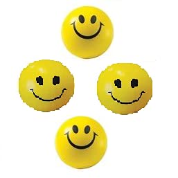 Fastyle (Set of 4 pc Smiley face Squeeze Ball Soft Ball Pack of (4)