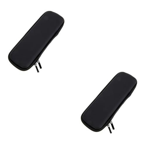 COSMEVIVI 2個 ハーモニカバッグ 黒のスーツケース クロマチックハーモニカ 黒のジップアップ ハーモニカケースハード ハーモニカ収納袋 エヴァハーモニカ保護ケース ポリエステル Black