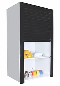 Image of DBR Polyvinyl Chloride PVC Rolling Shutter Standing Under Cabinet ShelfBlack For Kitchen Cabinet Width 60 Cm (600X1320 MM)