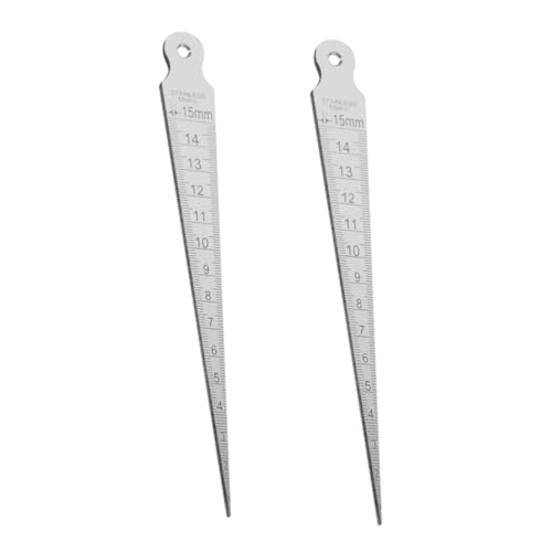 Juego de 2 galgas de espesores de acero inoxidable para medición precisa de huecos y espesores de 0-15 mm en mediciones métricas e imperiales para mecánicos y proyectos DIY
