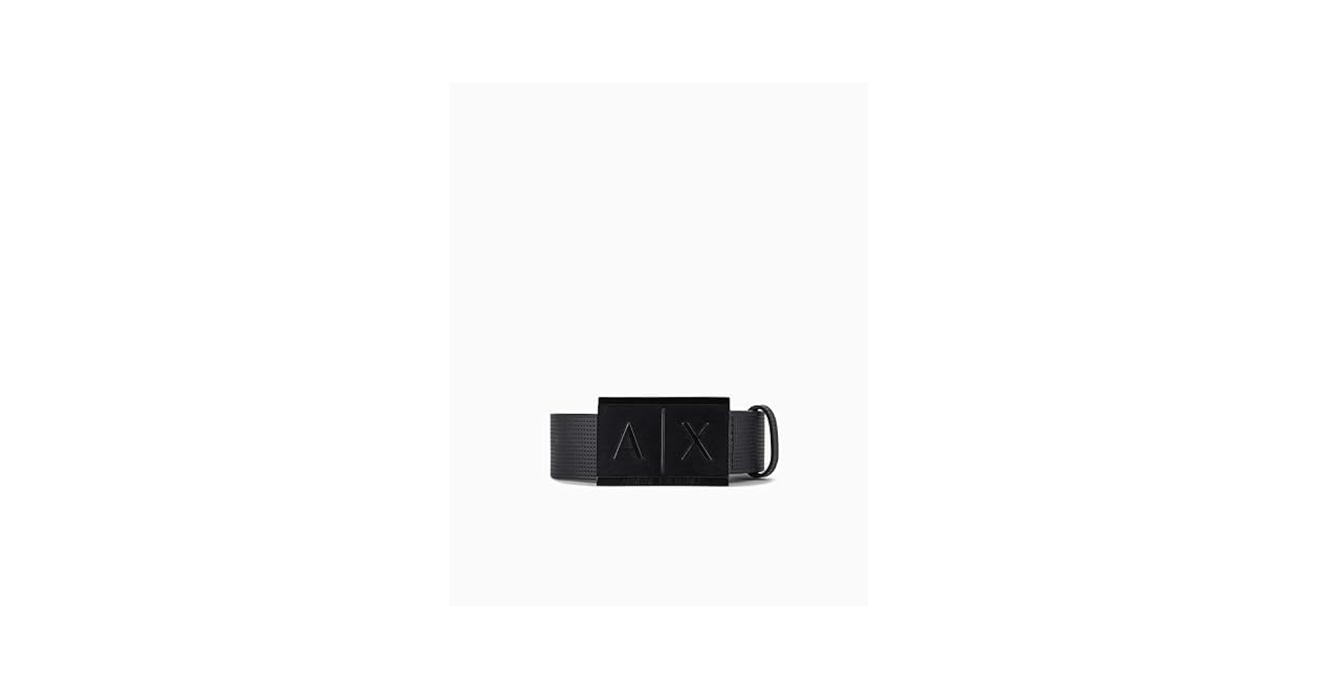 Armani Exchange ブラック ベルト Armani Exchange Embossed Logo Belt – DTLR