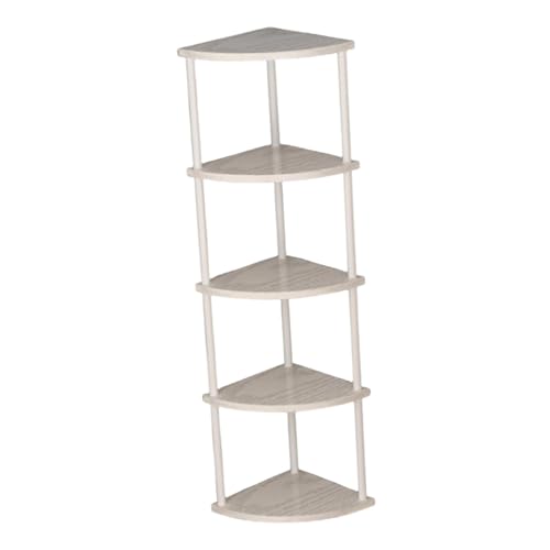 Image of Corner Shelf Easy to Use Organizer Multifunction for Kitchen Office Home 122Cm 5 Tier White
