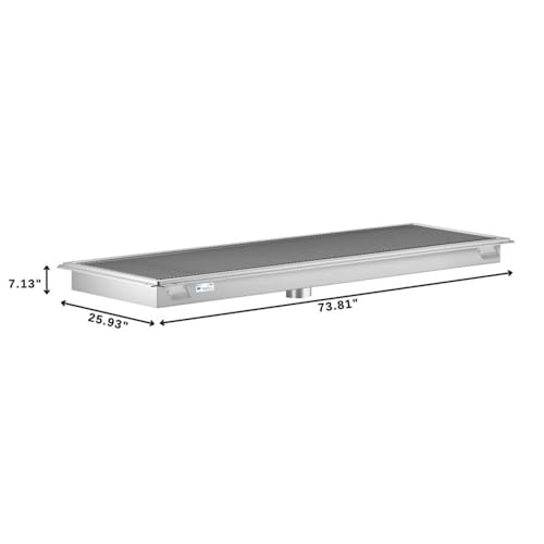 Colador tipo piso de acero inoxidable 24 x 72 pulgadas miniatura 6