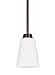 Seagull 6115201-782 One Light Mini-Pendant, Bronze/Dark