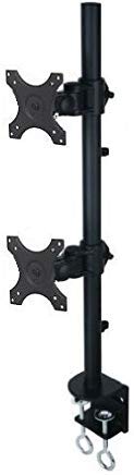 Vertical Dual LCD Monitor Stand Holds Up to 24 Inch Monitors