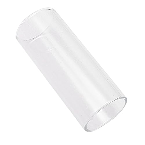 Veemoon Medium Bottle Neck Glass Guitar Slide Standard Size for Acoustic Guitars Slide