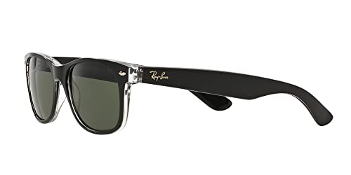 Ray-Ban RB2132 New Wayfarer Sunglasses Unisex (Tortoise Frame Solid Black Lens, 55 mm)3