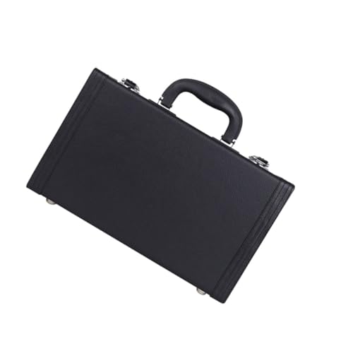 Yardwe Hard Black Clarinet Box Padded Carrying Case for Clarinet Simple and Stylish Design Protects From Bumps and Scratches for Travel and Performance
