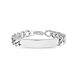 Nautica Curb Chain ID Bracelet for Men Stainless Steel 8 Inches