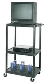 Luxor Molded Plastic Adjustable-Height Table, 3 Shelf, 54 Inch Luxor Molded Plastic Adjustable-Height Table, 3 Shelf, 54 Inch