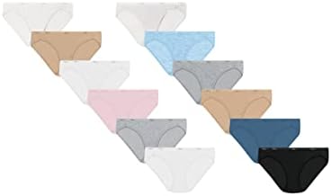 Hanes Women’s Panties 12 Pack, Moisture-Wicking Cotton Bikini Underwear (Colors May Vary)