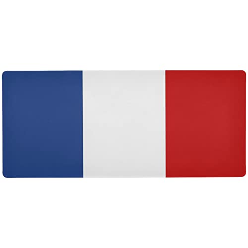 Grand tapis de souris drapeau de la France tapis de souris imperméable en caoutchouc antidérapant tapis de souris de jeu tapis de bureau tapis de bureau 80 x 40 cm