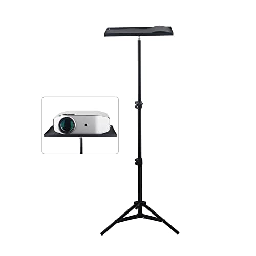 Soporte universal para proyector con trípode ajustable de 160cm con bandeja grande miniatura 1