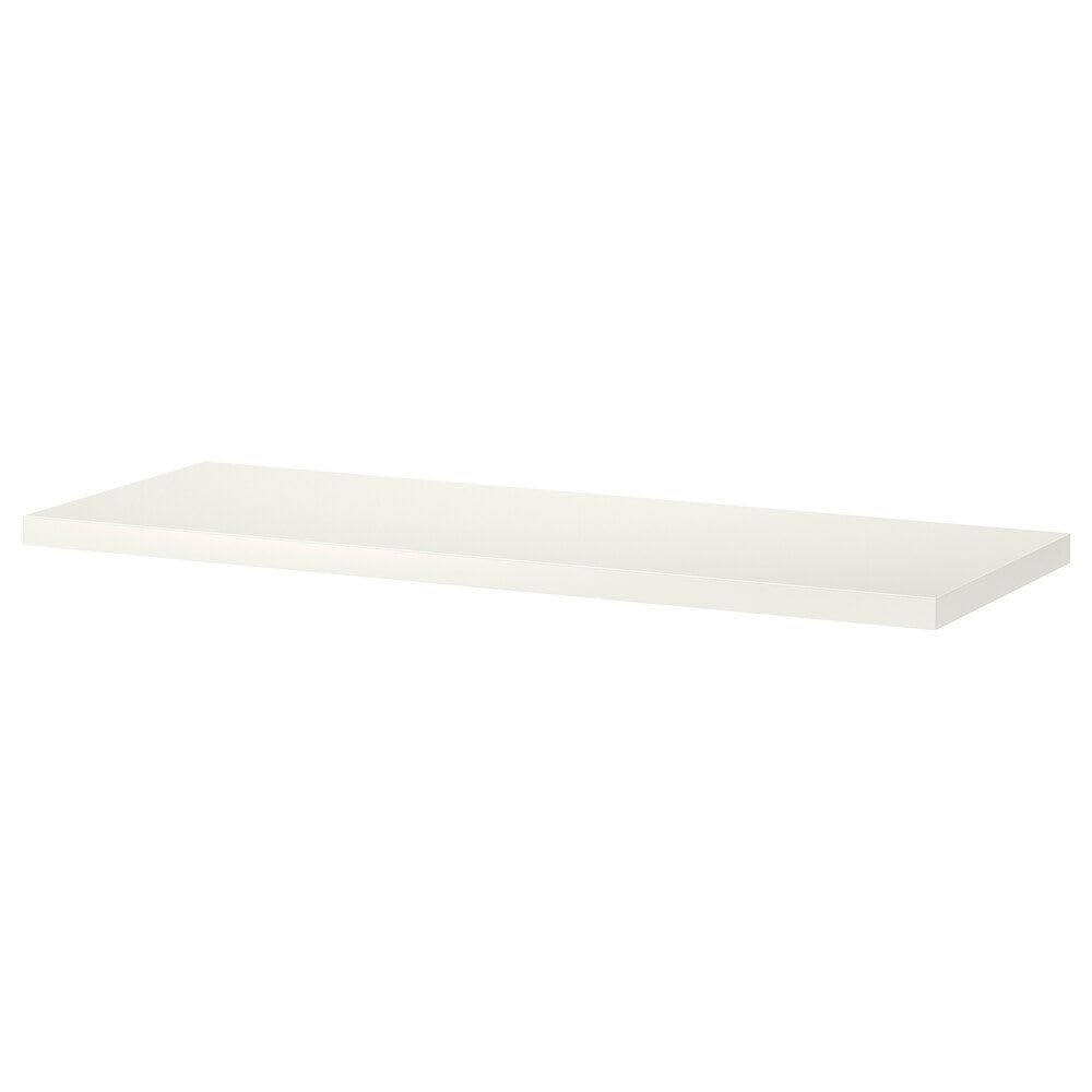 Étagère murale blanche 80x30 cm ProTuning BERGSHULT avec des bords biseautés