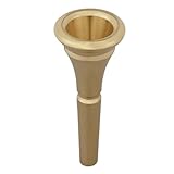 Besportble Horn-MundstüCk Aus Reinem Messing Tragbares Ersatz-MundstüCk FüR Horn Instrument Kompaktes Trompeten ZubehöR FüR AnfäNger Und Musikpraxis