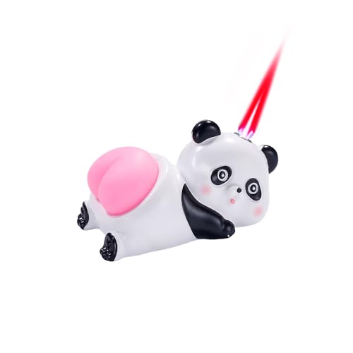 Encendedor antorcha ajustable Panda sin gas blanco miniatura 1