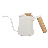 berceau col de cygne blanc Conception ergonomique: La bouilloire est équipée d'une poignée en forme d'oreille conçue ergonomique, ce qui la rend à la fois confortable et sûre à tenir; Cette conception réfléchie aide à prévenir les brûlures lors de la manipulation de l'eau bouillante