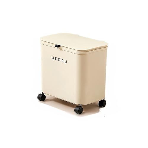 OGXN ゴミ箱 フタ付き 防臭 縦型 大容量 防塵密閉 省スペース 多機能収納 分区設計 ドロワー付き キャスター付き 可移動 リビング キッチン トイレ 寝室 バスルーム 屋外 細長型 1 段 2 段 (収納棚付きゴミ箱 一層)