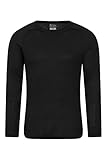 Mountain Warehouse Camiseta térmica para Hombres Talus - Camiseta de Manga Larga, con Cremallera de Cuello, Secado rápido, Transpirable, Invierno Negro M