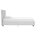 DHP Dakota Upholstered Platform Bed with Diamond Button Tufted Headboard and Footboard, No Box Spring Needed, Twin, White Faux Leather