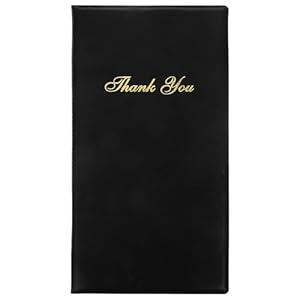 BESTonZON Schwarzes Gästescheckbuch 'Thank You'