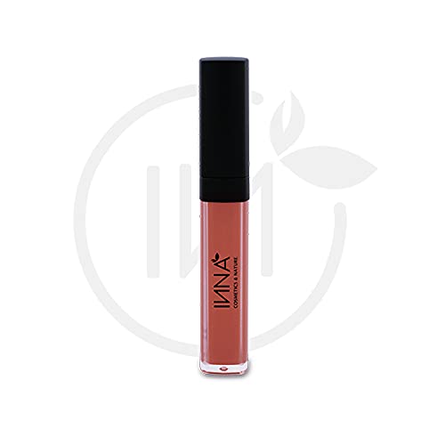 Inna Cosmetics & Nature - Lápiz labial líquido, vegano, sin gluten, mineral, sin parabenos, sin crueldad, sin OMG con aguacate, jojoba, almendras y