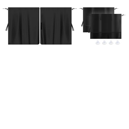 3PCS Car Privacy Curtains Kit,2026 Upgraded Car Curtains for Windows & Cars Divider Curtain with Storage Pockets,Universal Cars Window Shades for Sun Shade & Privacy Safety