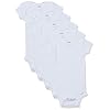 Gerber Unisex Baby 5-Pack Short Sleeve Variety Onesies Bodysuits Short Sleeve White 0-3 Months