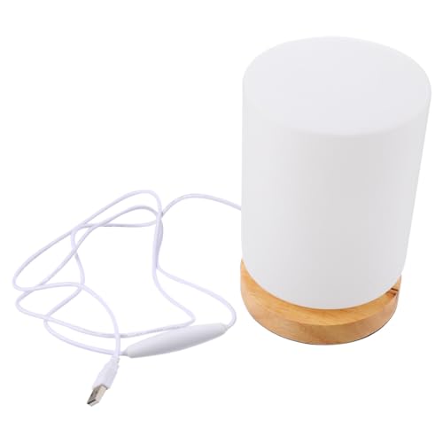 Lámpara de noche LED de madera con carga USB y control táctil miniatura 7