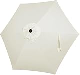 PURIAYA 3M - Tettoia di ricambio per ombrellone da giardino, 6 costole, in tessuto resistente, impermeabile e resistente ai raggi UV, per esterni, patio, parasole di ricambio per giardino, terrazza e