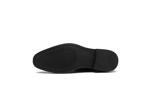 DECARSDZ Mens Classic Formal Oxford Lace Up Wedding Pointed Toe Dress Shoes Black2