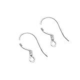 Ganchos para pendientes de plata de ley 925, 10 pares, alambre francés para pendientes, suministros para hacer joyas hipoalergénicas para bricolaje