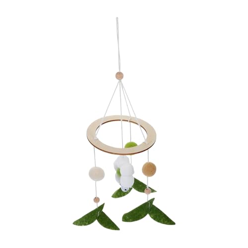 Móvil Para Cuna | Flores de Fieltro para Cuna y Moisés - Decoración Boho Hecha A Mano Para Guardería, Tirabelo Musical Para Dormitorio Cuna Corralito Mesilla Decoración Colgante