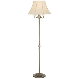 Montebello White Bell Shade Candelabra Floor Lamp