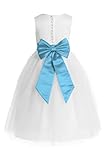 teal flower girl sash belt detachable bow for dress toddler satin aqua blue wedding big waist ribbon sashes dresses belts attachable cintas para vestidos elegantes girls back bows attachment large