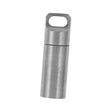 Mikikit Contenedor de Medicinas de Acero Inoxidable Mini Portátil para Camping y Exterior Almacenamiento Compacto y Ligero para Pastillas para Viajes y Actividades al Aire