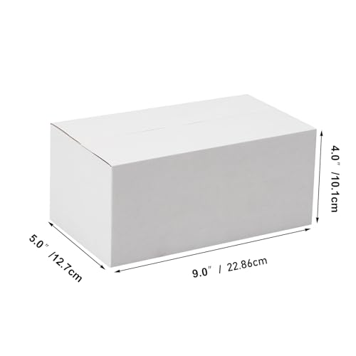 Image of 9x5x4 White Shipping Boxes Set of 40, Kraft Corrugated Cardboard Small Business Boxes for Business Packaging Boxes