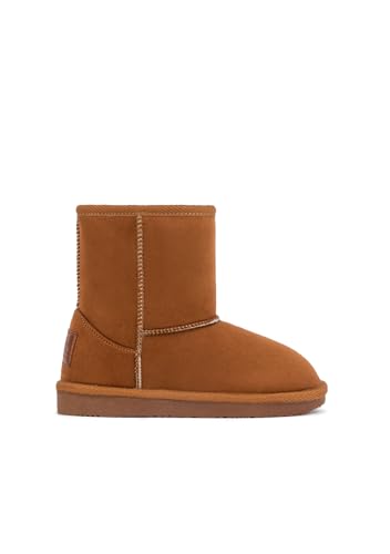 B&W Break&Walk Botas Australianas Logo Water Repellent Tan B&W   Botas Australianas mujer y niña con forro polar (Beige/Talla 39)