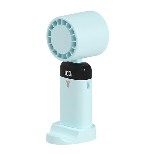 Ventilador de mano, mini ventilador, mini ventilador portátil, recargable, con 3 niveles de velocidad, ventilador de mano, ventilador USB plegable para oficina y exteriores (azul)