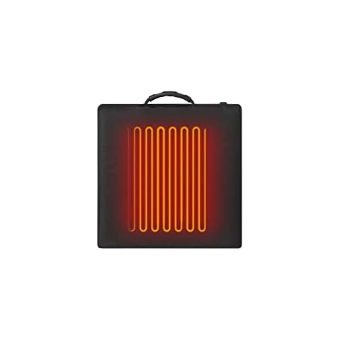Venture Heat Portable Heated Bleacher Seat Cushion with Battery Pack, Lightweight Stadium Seating (BLK) Cover
